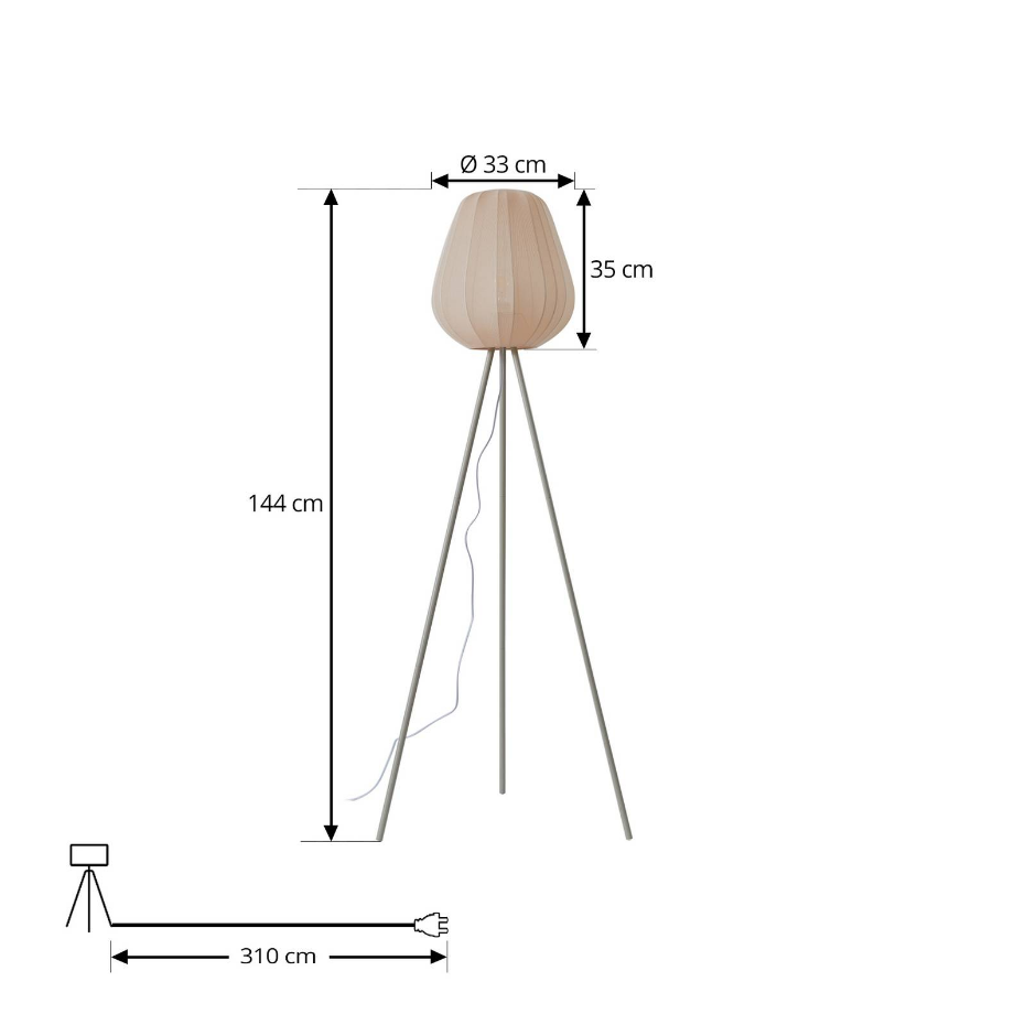 Lampadaire en textile scandinave, Helin