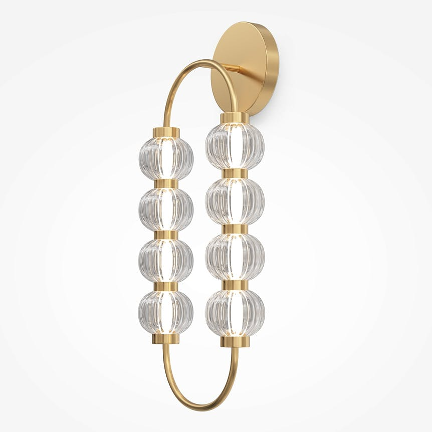 Applique rétro - perles ciselées en verre sur cadre ovale BELLA