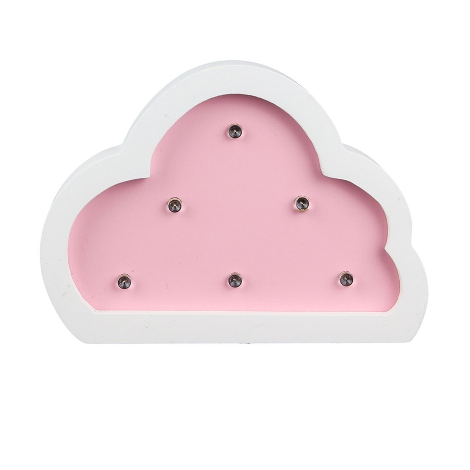 Lampe en bois enfant Nuage - H. 9 cm