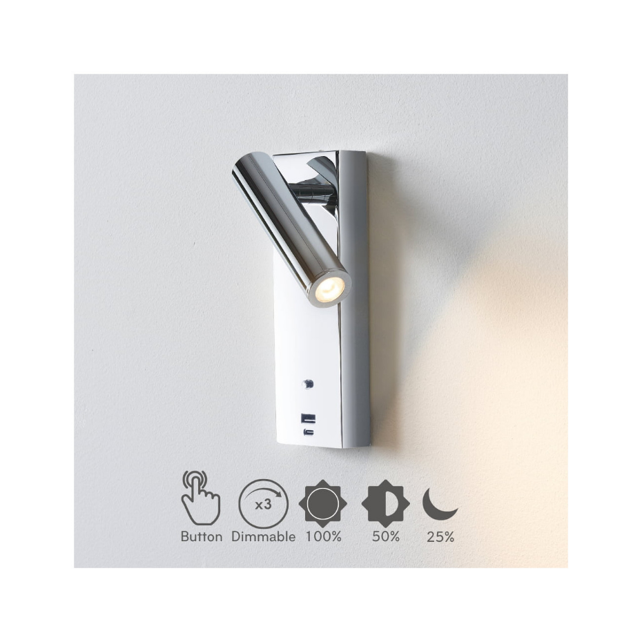 Applique liseuse avec ports USB - TOFINO