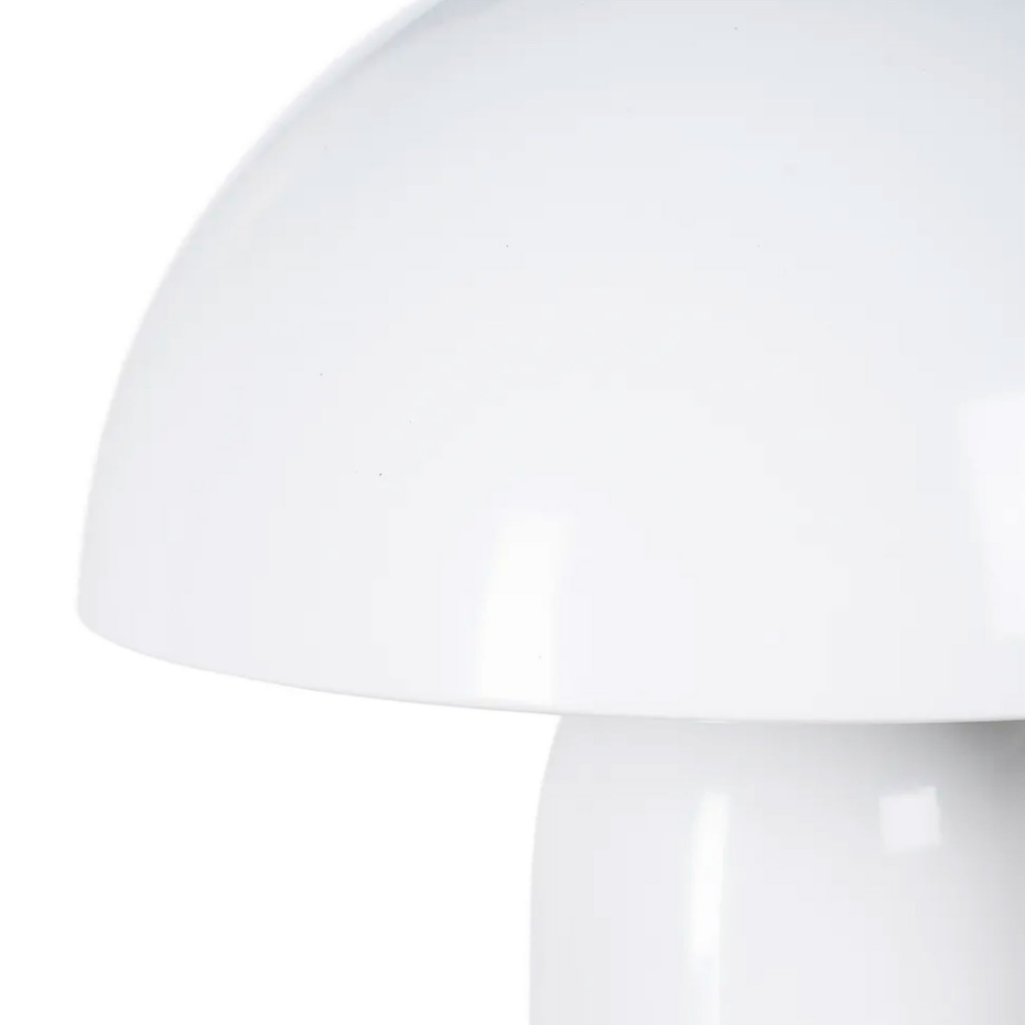 Lampe à poser champignon en métal blanc 20x20x24.5cm