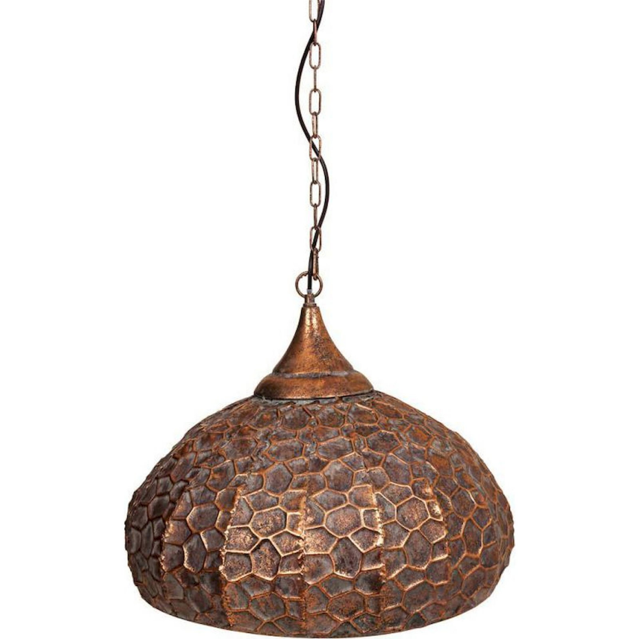 Suspension ronde en fer style vintage