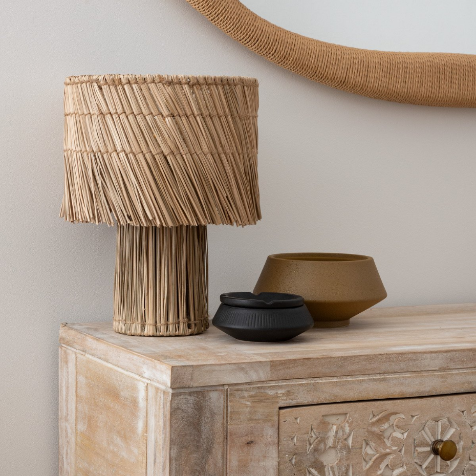 Lampe à poser roseau tressé YONI
