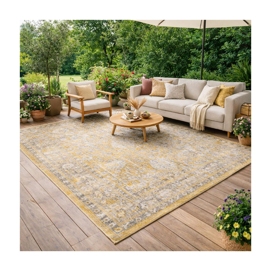 Tapis exterieur kilim motif oriental, LUXORA, authentique et résistant