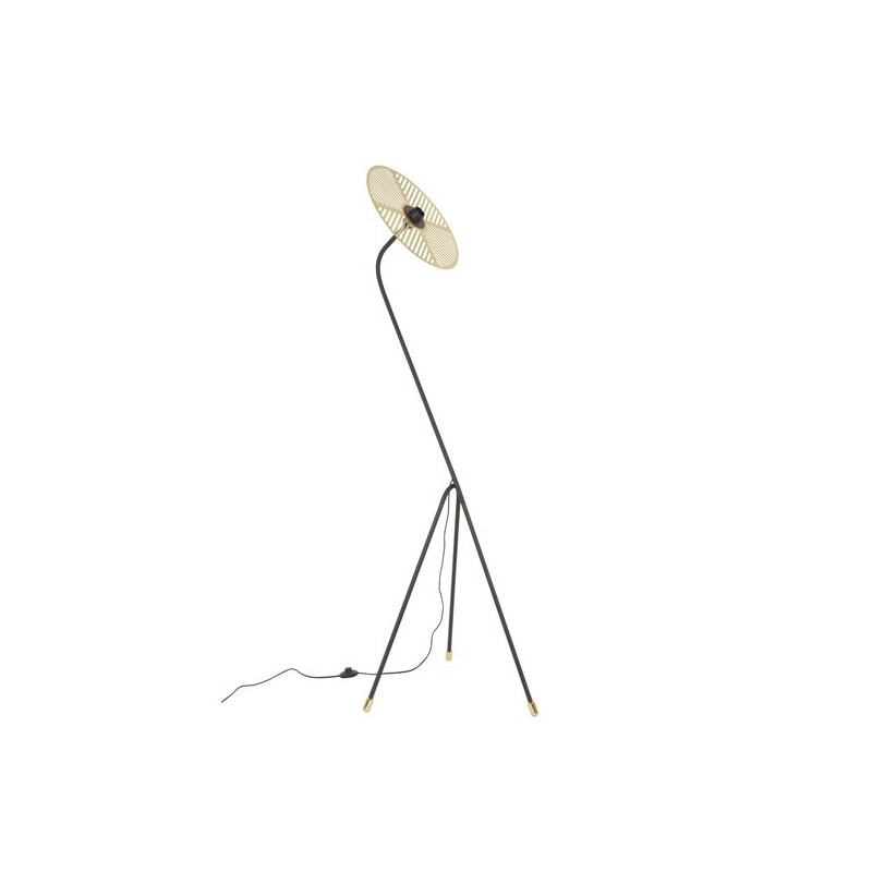 Lampadaire Waterlilly Noir Et Laiton