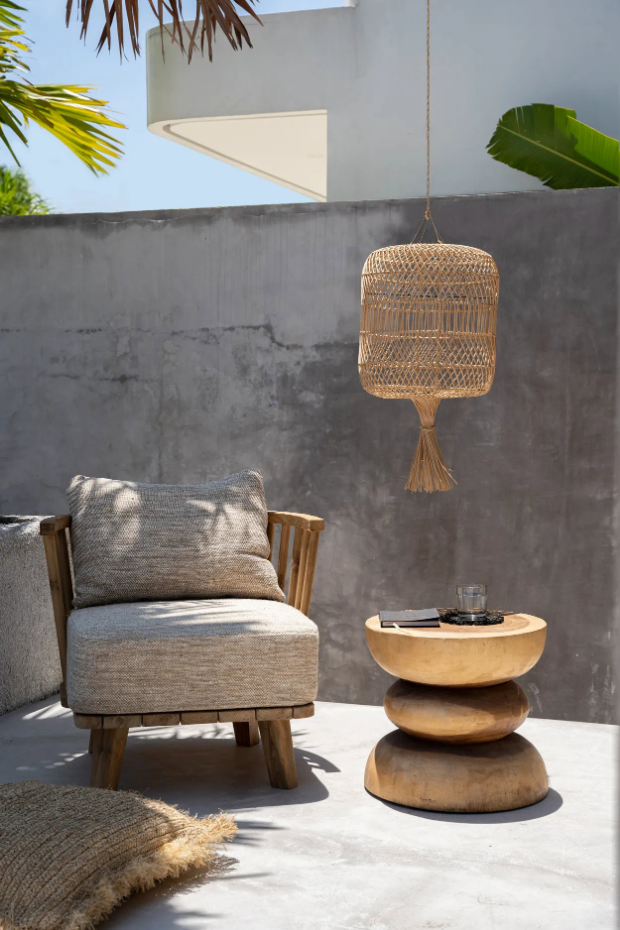 Lampadaire en rotin DUMPLING