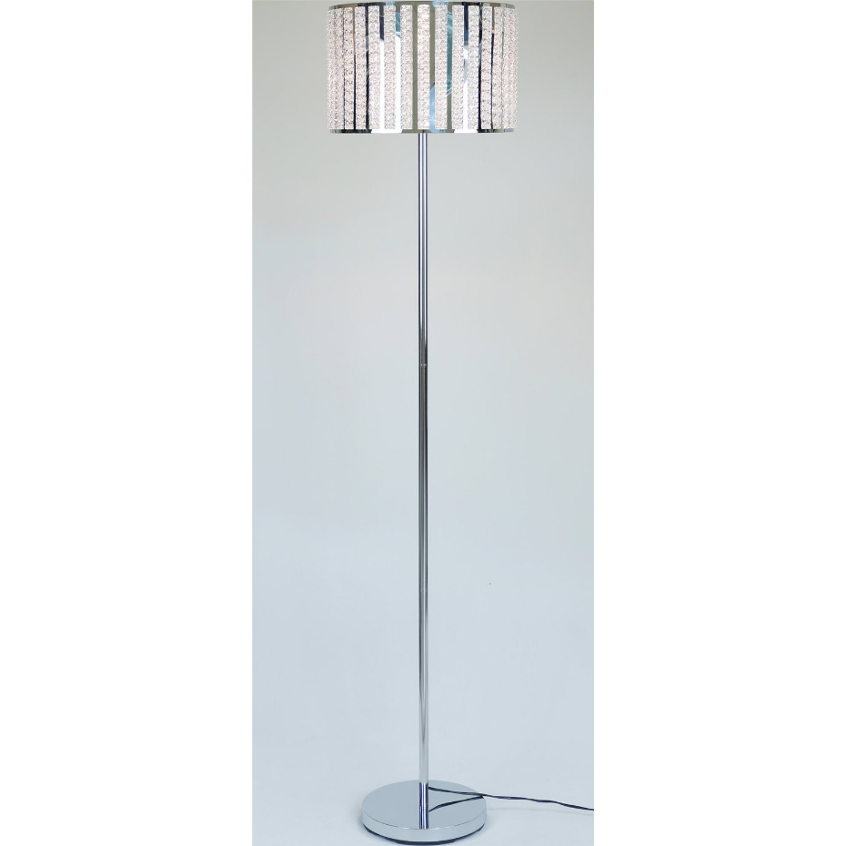 Lampadaire en métal avec abat-jour rond moderne