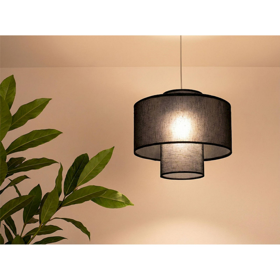 Suspension ronde en jute et lin Twin Light