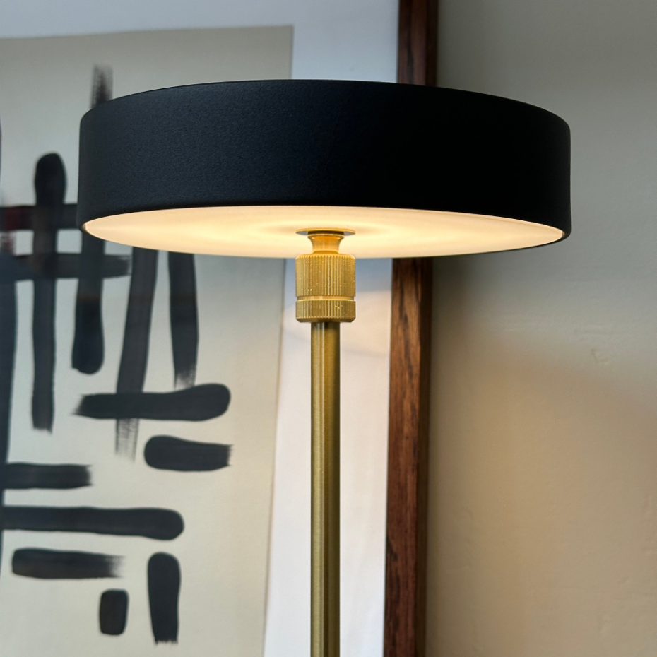 Lampe à poser LED MOONLIGHT noir, marbre