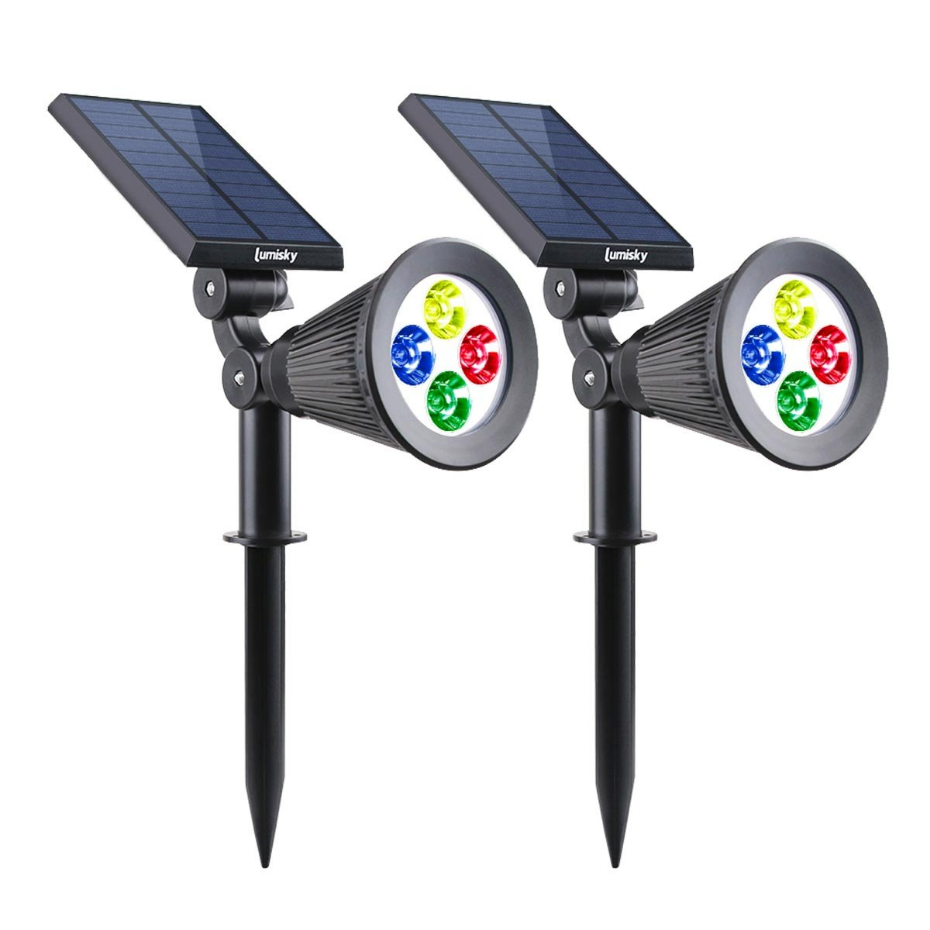 2 Spots solaires projecteurs SPIKY Multicolore 100LM