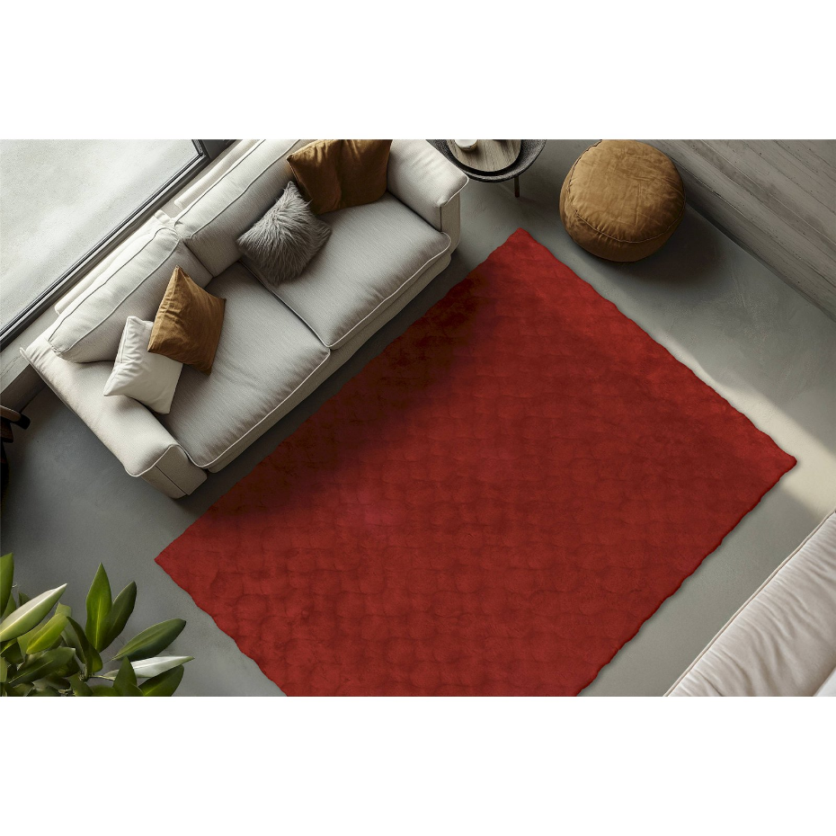 Tapis shaggy en polyester rectangulaire