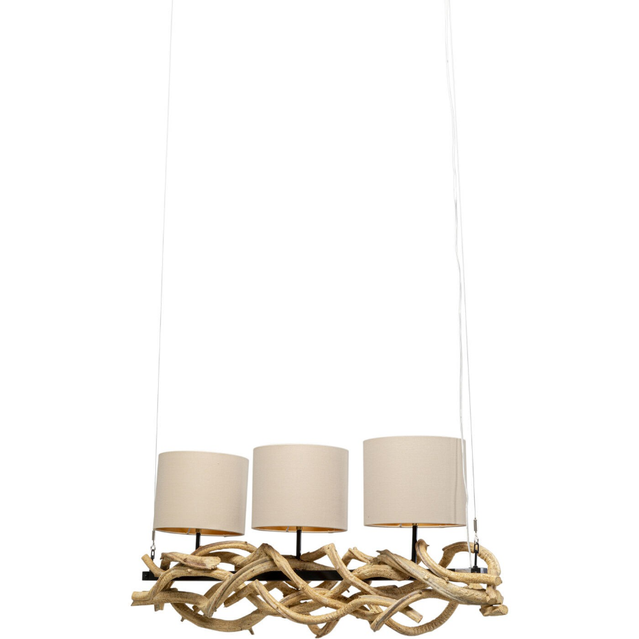 Suspension en bois et lin, JUNGLE
