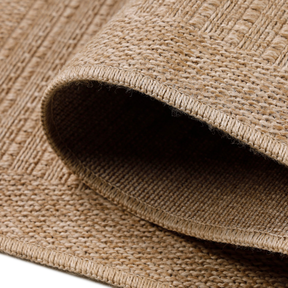 Tapis intérieur extérieur aspect jute à rayures DHAKA