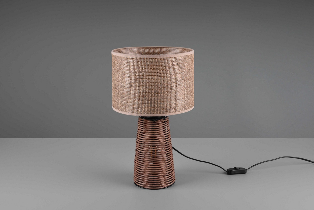 Lampe design en rotin ethnique, STRAW