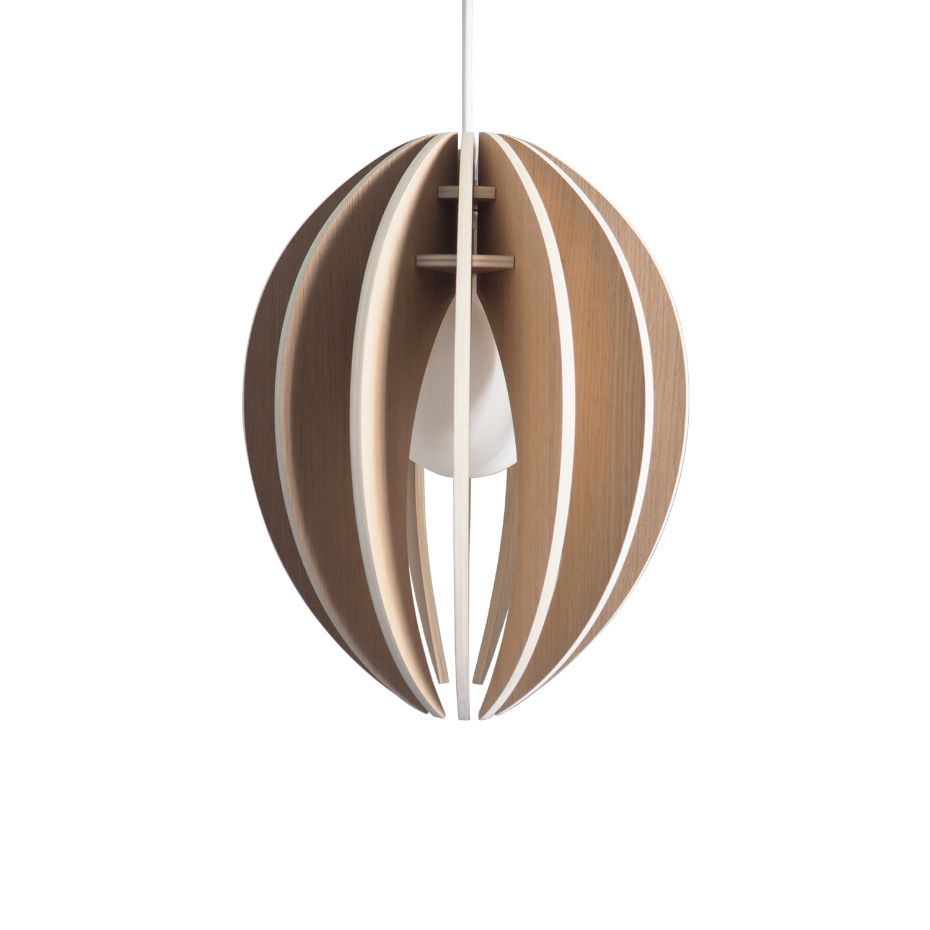 Lampe suspension chêne - FEVE