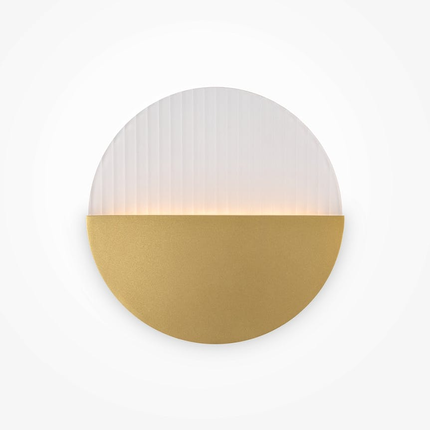 Applique murale moderne – disque doré strié ⌀30 cm LAUREL