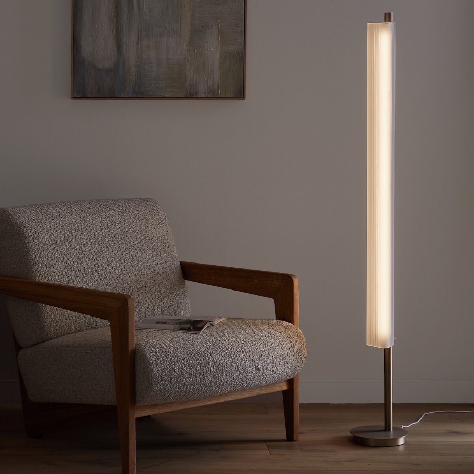 Lampadaire verre sablé design Gallina, Strozzi