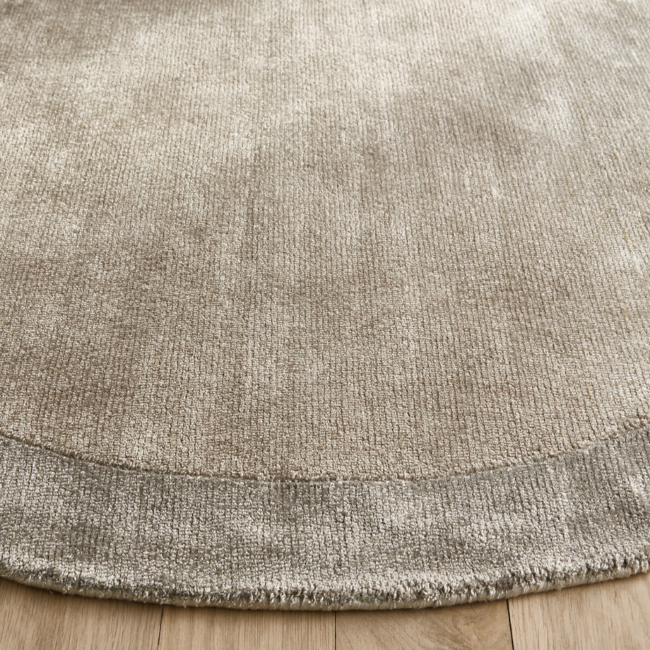 Tapis Tencel™ rond, tissé main, Burada