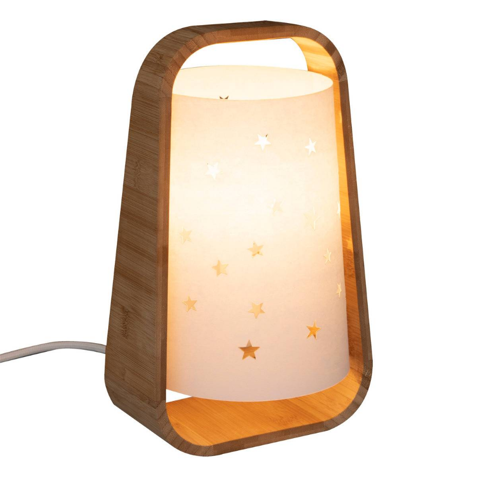 Lampe enfant bambou ÉTOILES