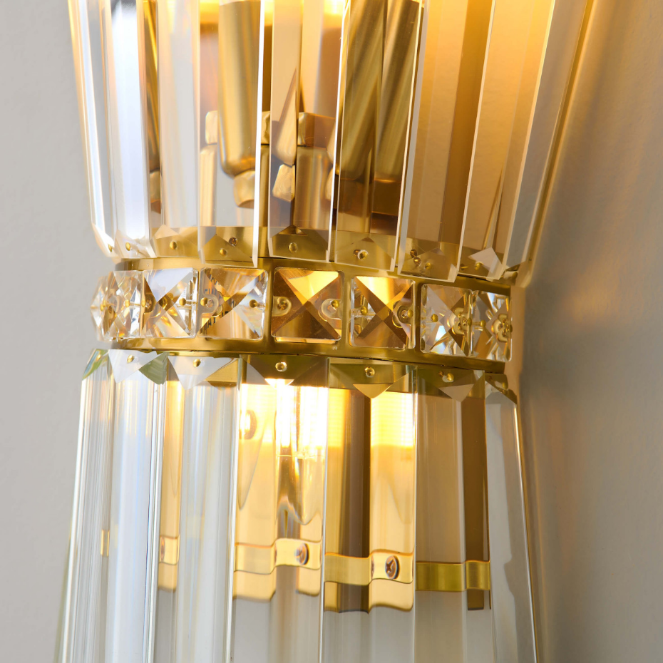 Applique cristal et structure dorée - GIOVA