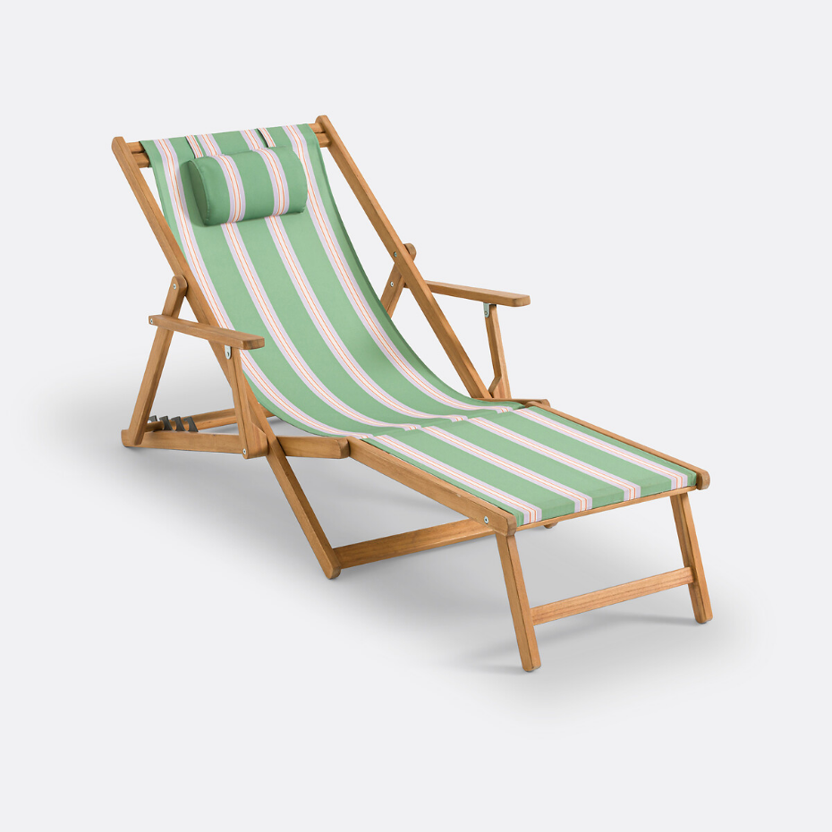 Chaise longue acacia et toile, Veniza
