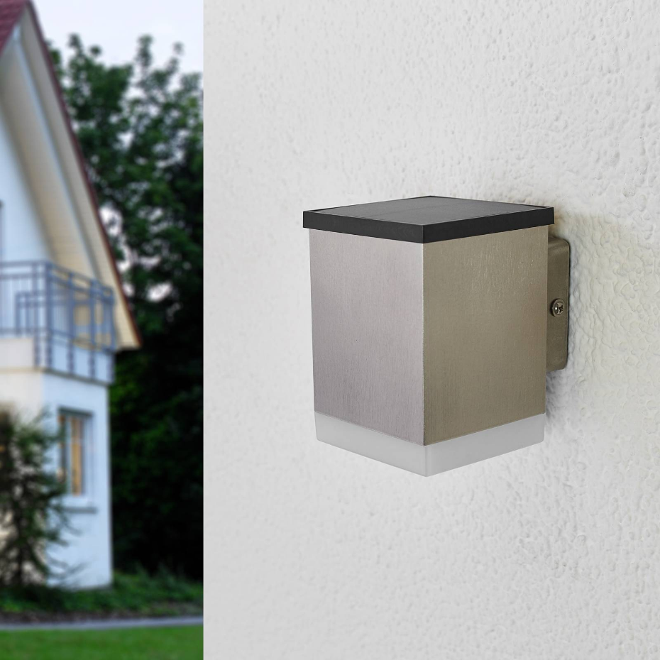 Lampe solaire extérieure en inox moderneLED