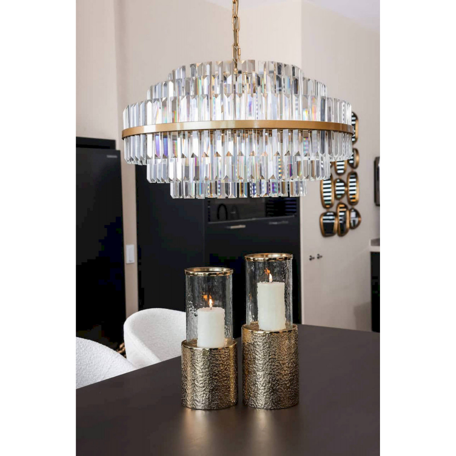 Chandelier en crystal  brossé Richmond Decoration