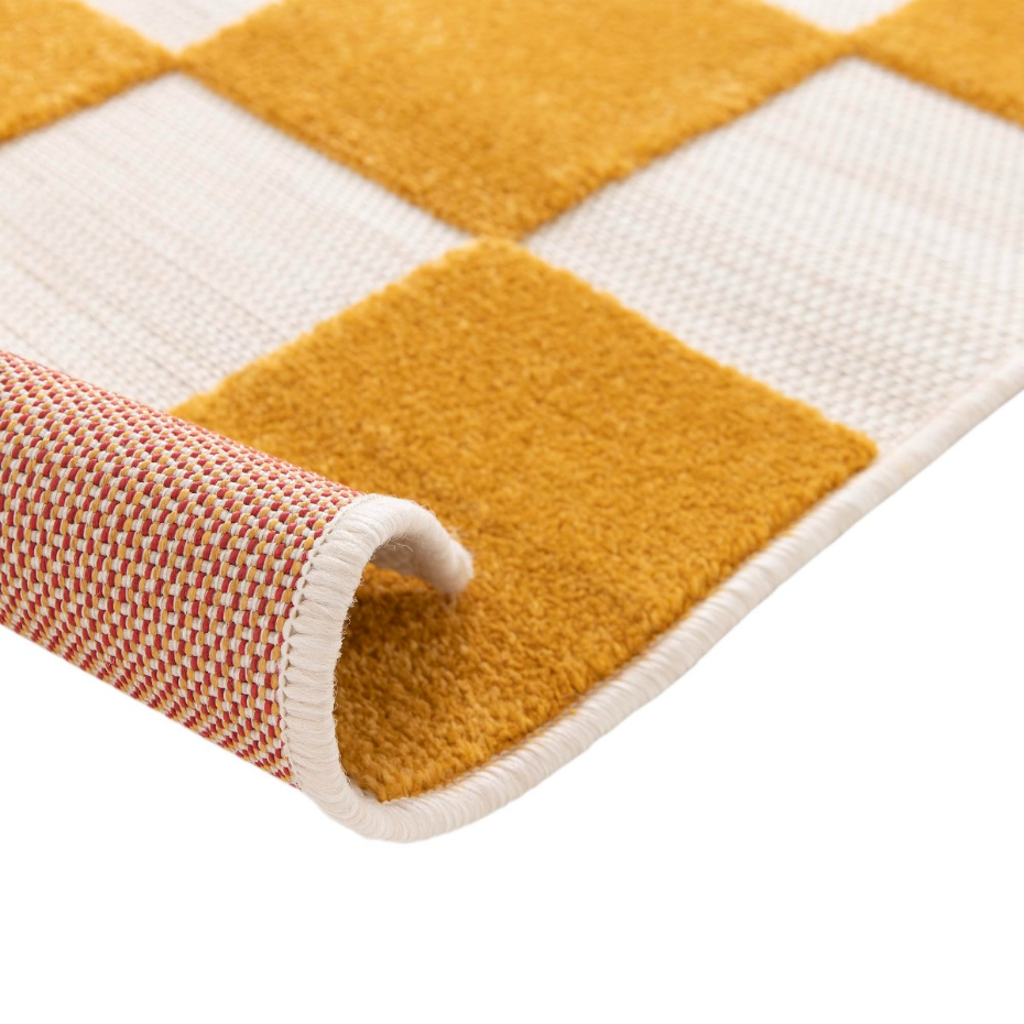 Tapis salon damier en relief moderne   CHILL
