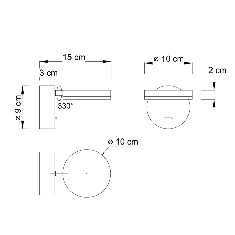 Applique spot LED pivotant minimaliste - KECHIA