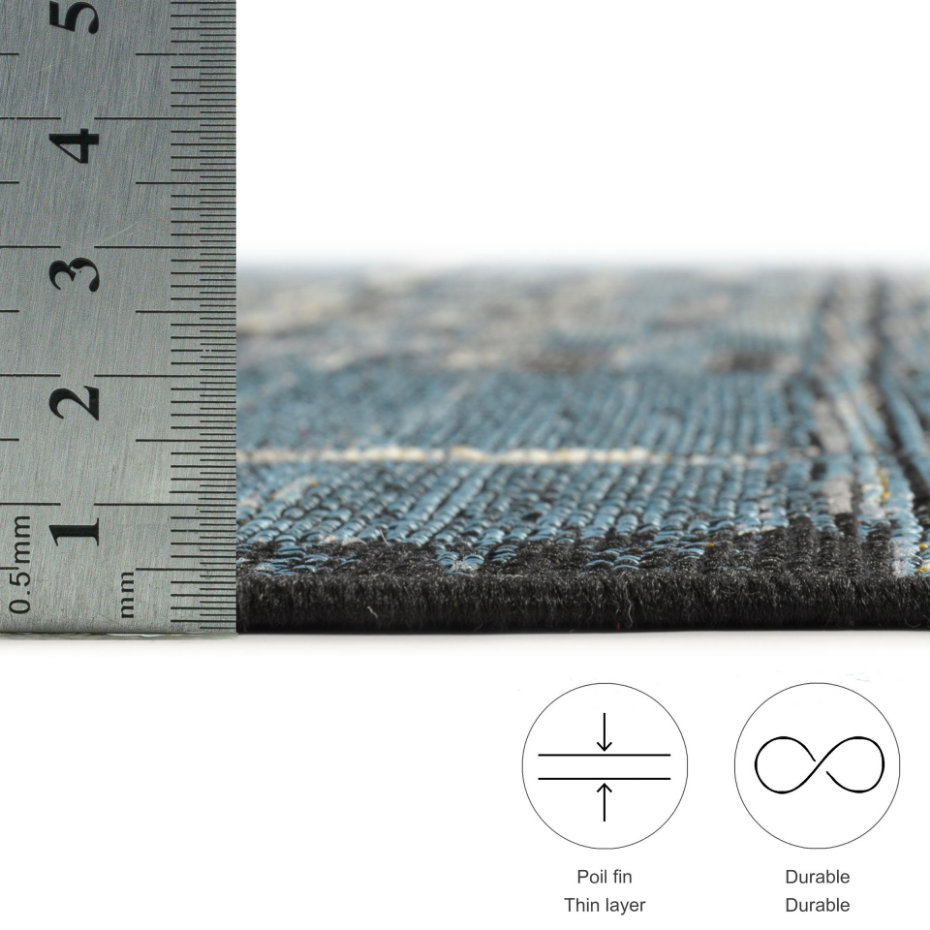 Tapis d'extérieur tissé plat à motifs géométriques - Aurora