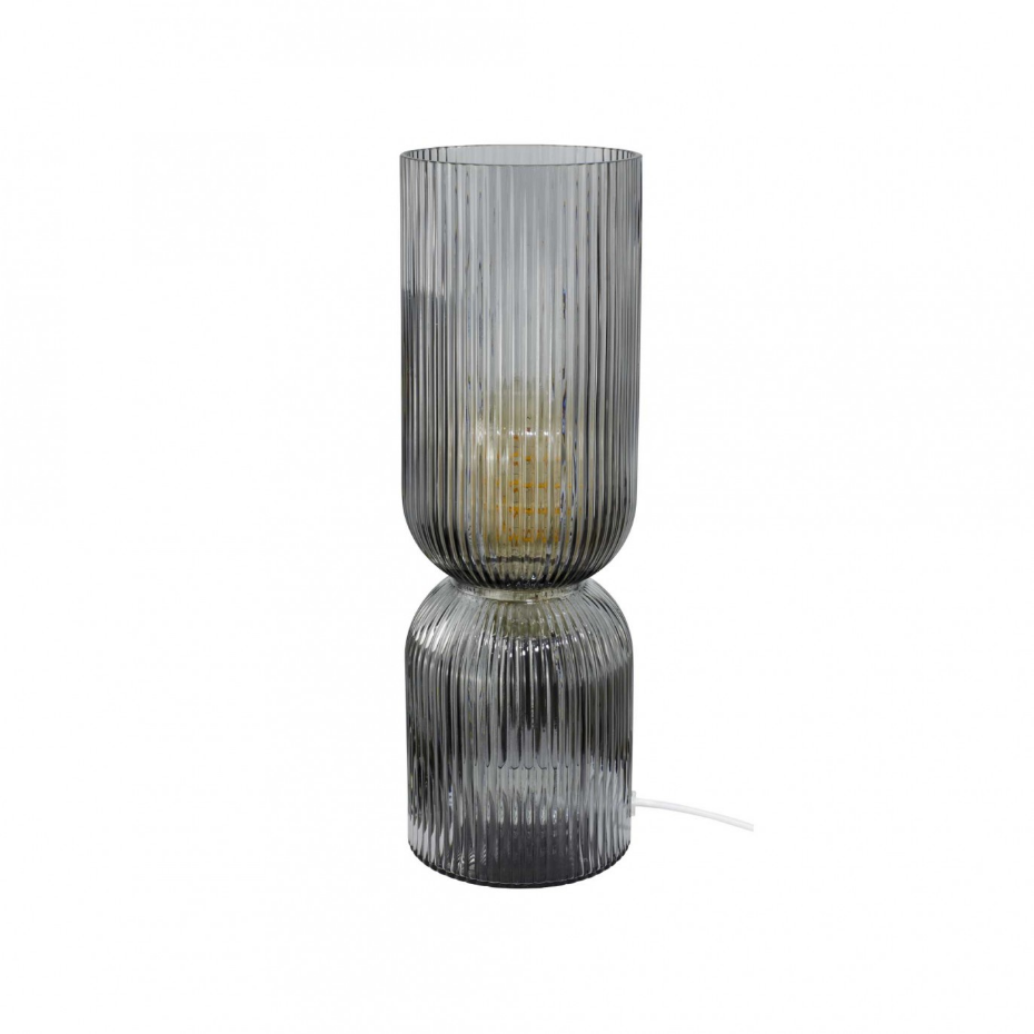 Lampe à poser en verre strié, CHARMY