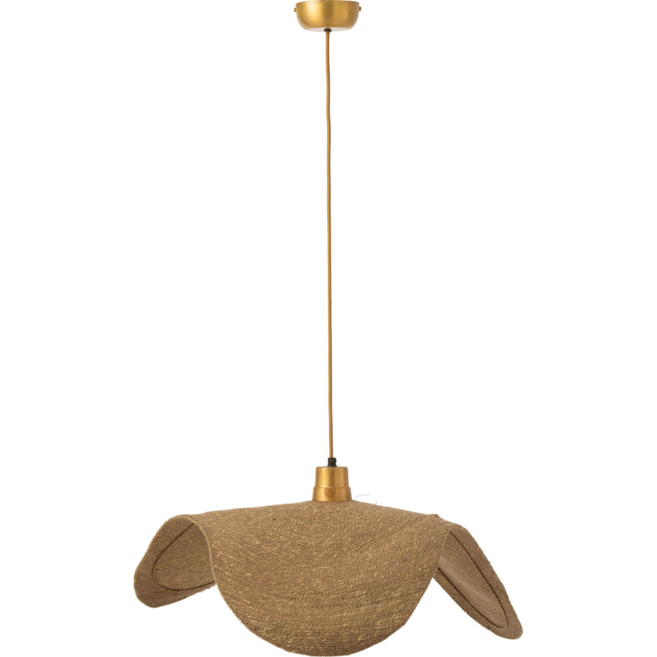 Lampe suspendue en rotin forme organique
