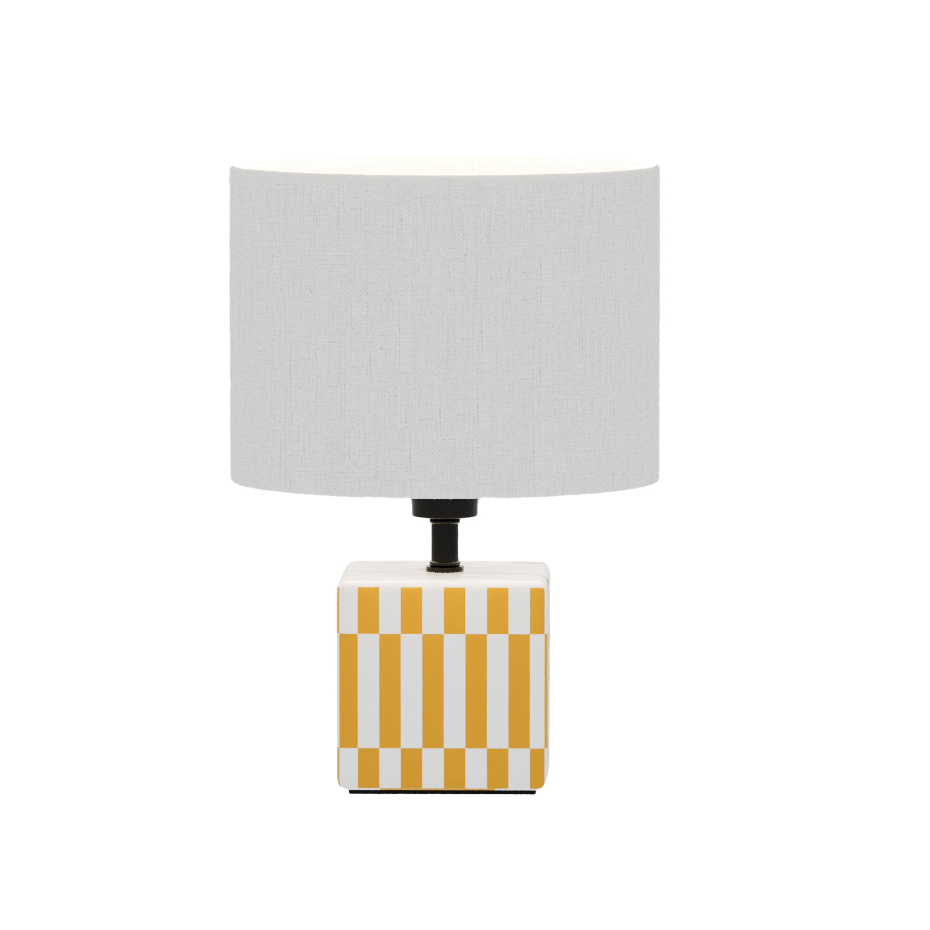Petite Lampe à poser en Céramique & Abat-jour Lin-MANET PETIT