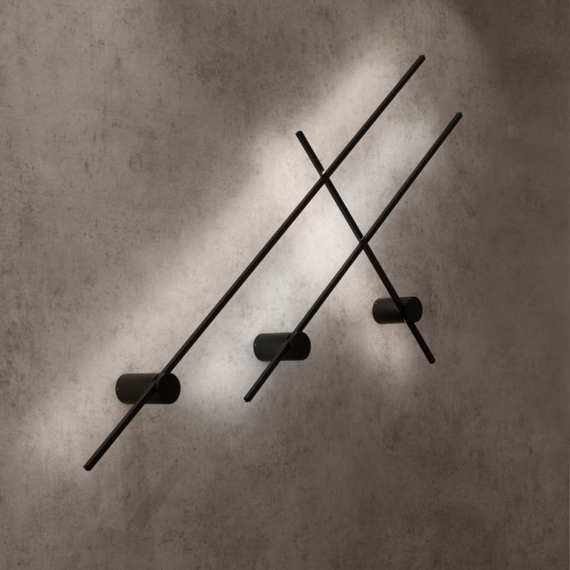 Applique Led Tige Noir Tobago 60 Cm