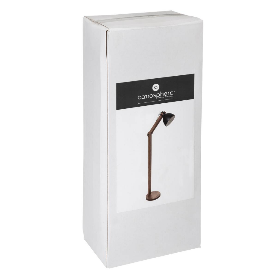 Lampadaire arc bois et métal orientable CUBA
