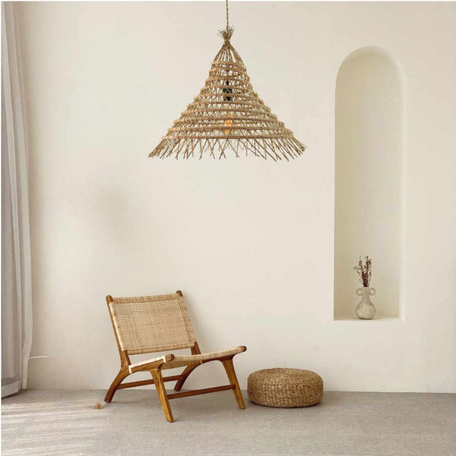 Suspension tressée en fibres de palmier, K1