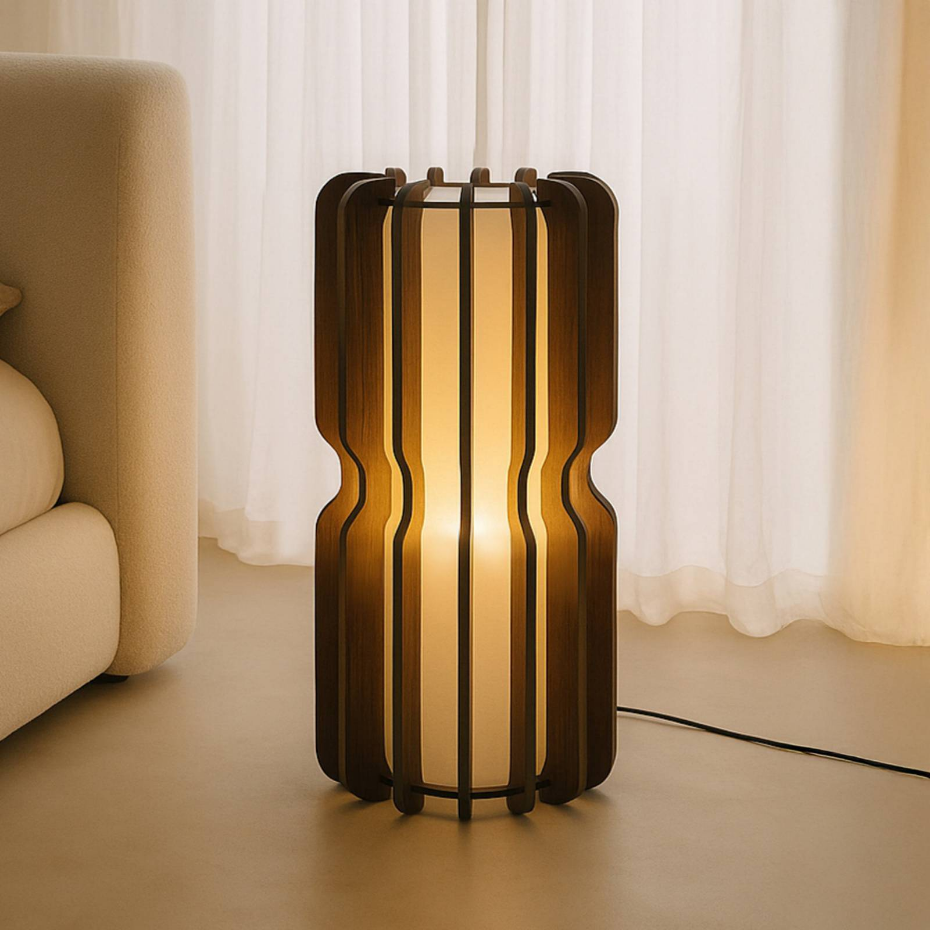 Lampadaire en bois scandinave, Juneta