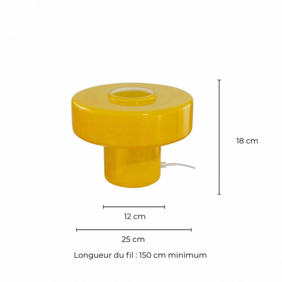 Lampe à poser en verre, FOZA