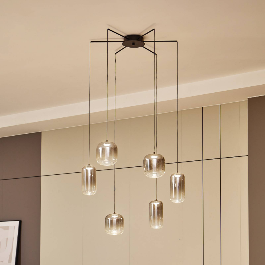 Suspension en verre moderneLED, Avelina