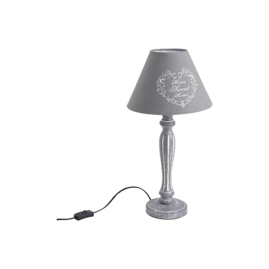 Lampe en bois motif coeur