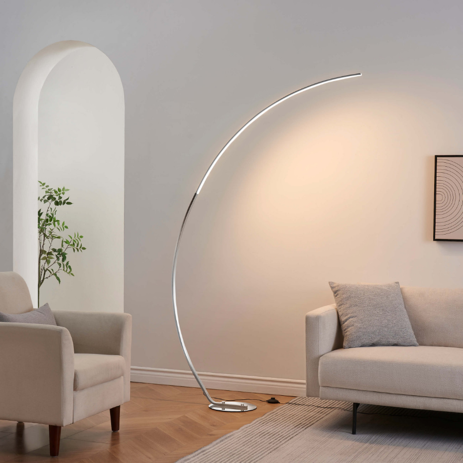 Lampadaire en arc avec LED intégrées - THALIA