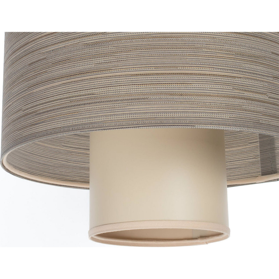 Suspension ronde en jute et lin Twin Light