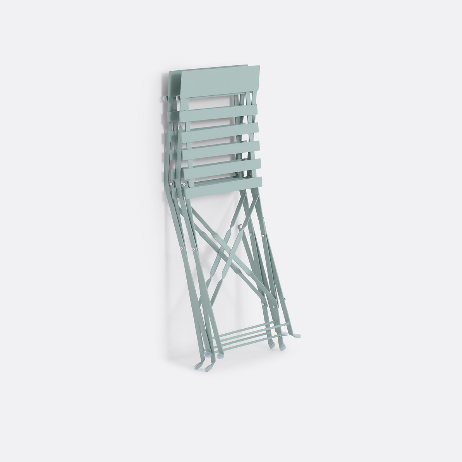 Lot de 2 chaises pliantes métal fer, Ozevan