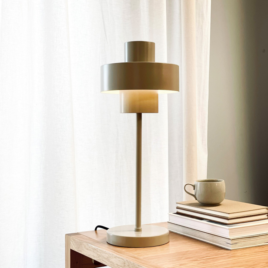 Lampe à poser en métal gris STOKE