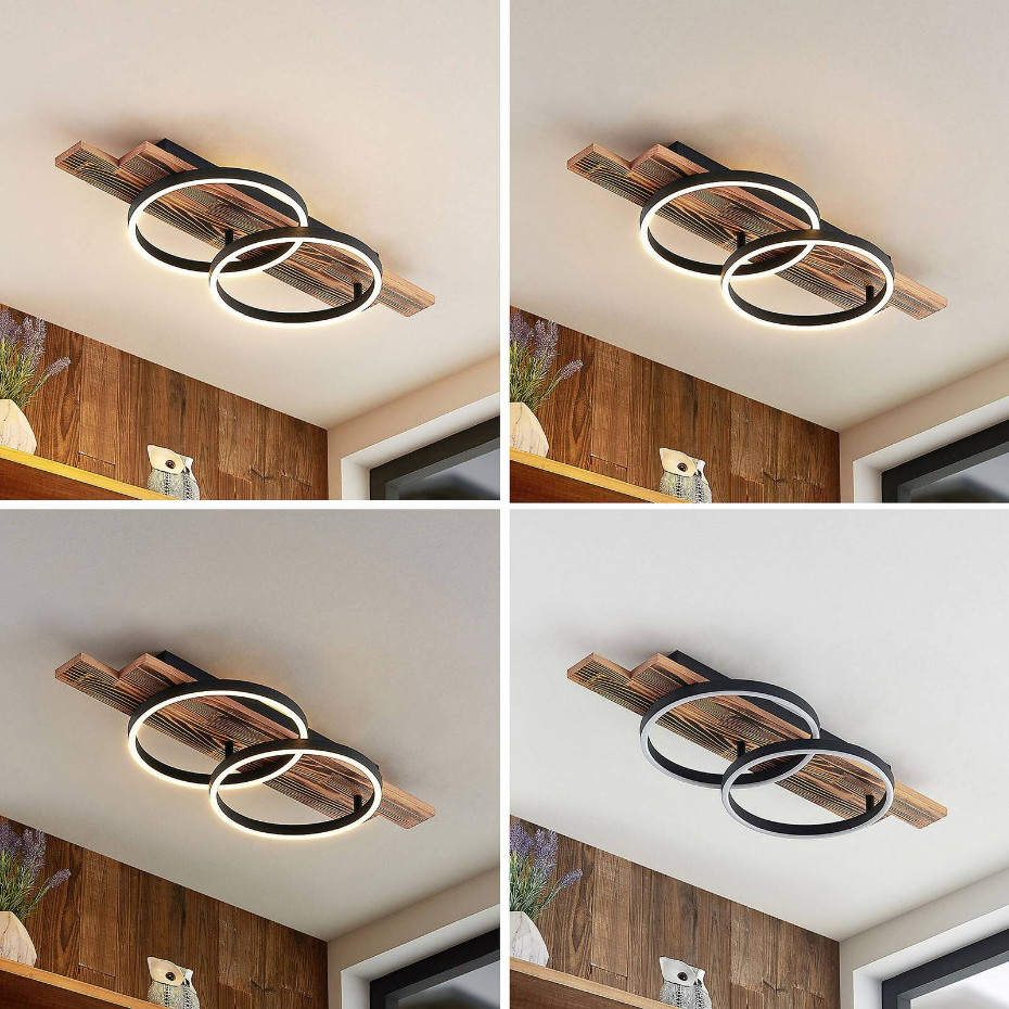 Plafonnier en bois moderneLED, Sentoa