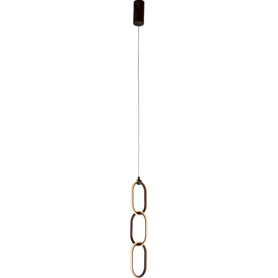 Suspension ronde en aluminium et gel de silice
