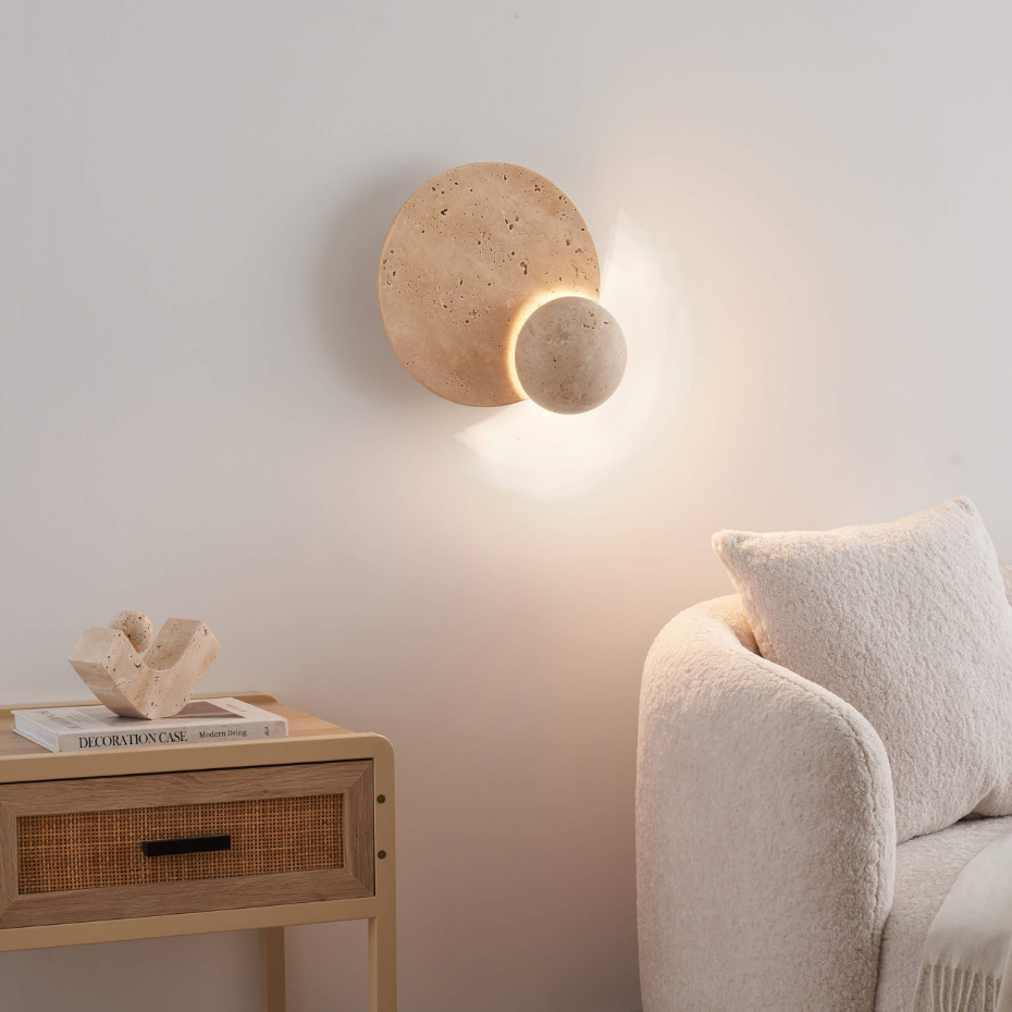 Applique à LED en travertin - ORSOLA