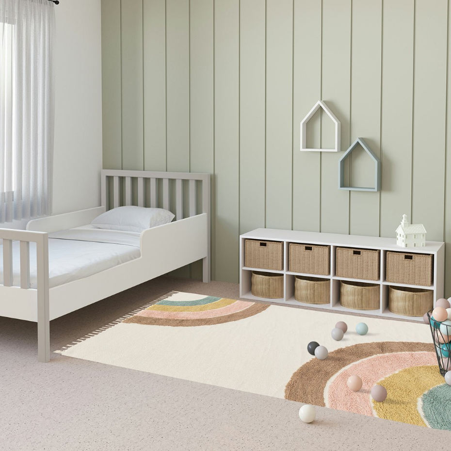 Tapis enfant en coton RAINBOW