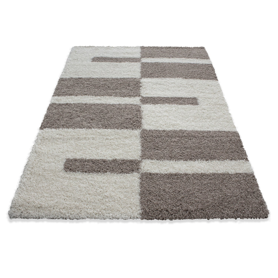 Tapis shaggy à motif géométrique GALA