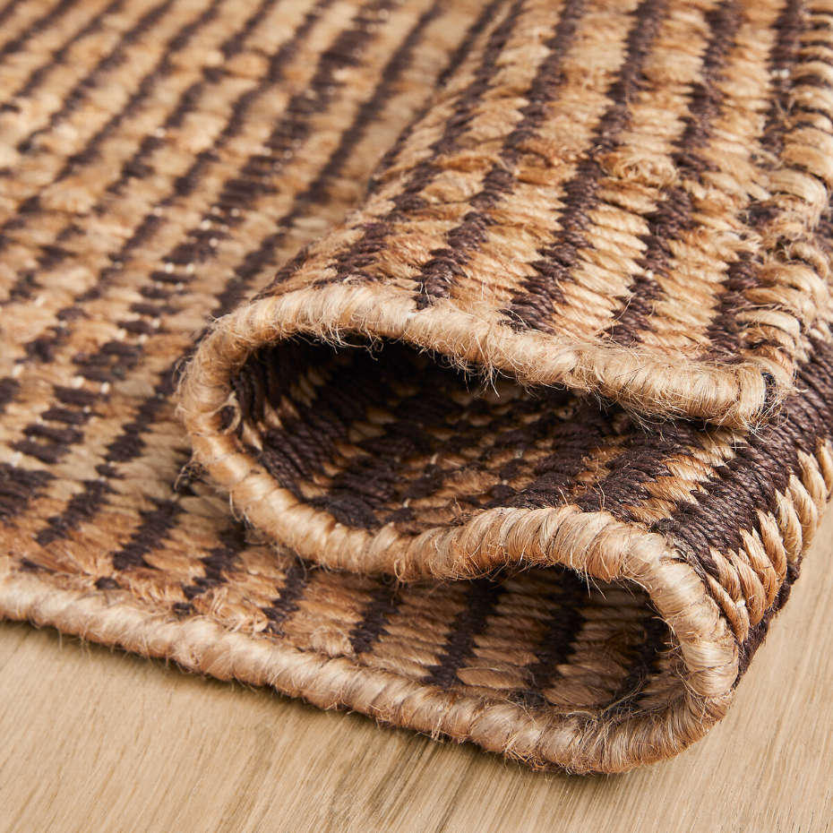 Tapis natte tissé jute et coton, Jutiss